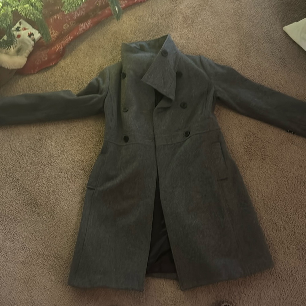 Grey wool knee length old navy coat.